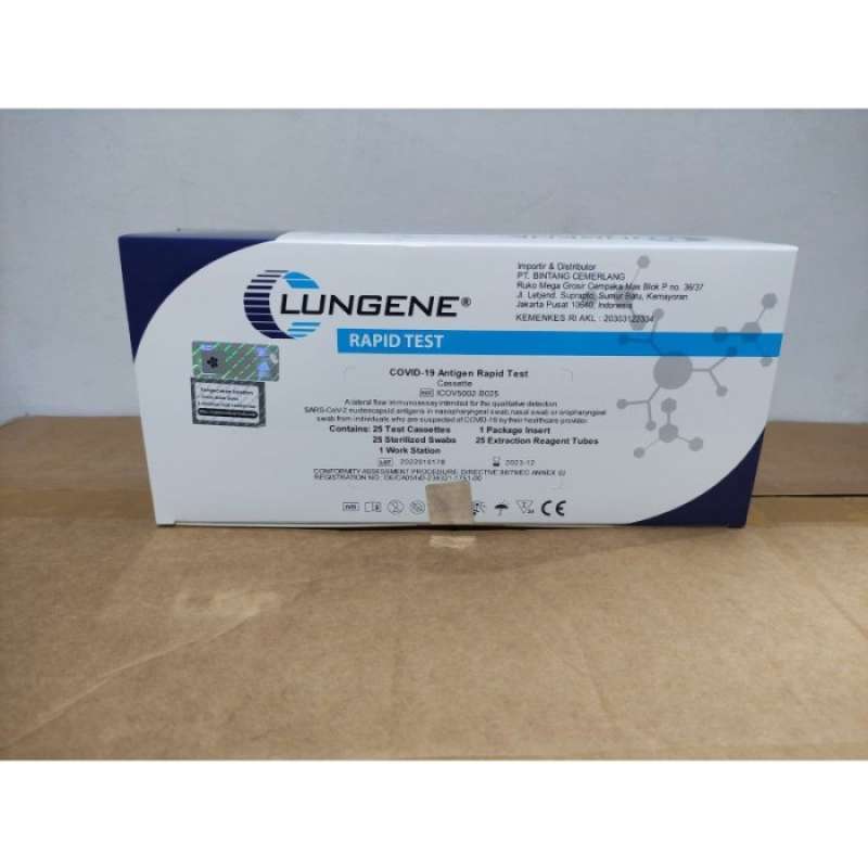 Promo alat test antigen lungene akl isi 25 pcs original exp 2024 Diskon