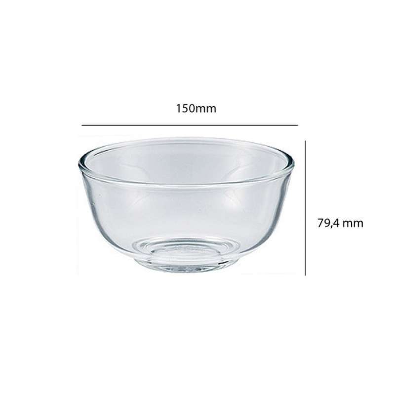 Jual INDUS Glass Bowl 14cm / Mangkok Kaca Kecil Wadah Bumbu Saos Online
