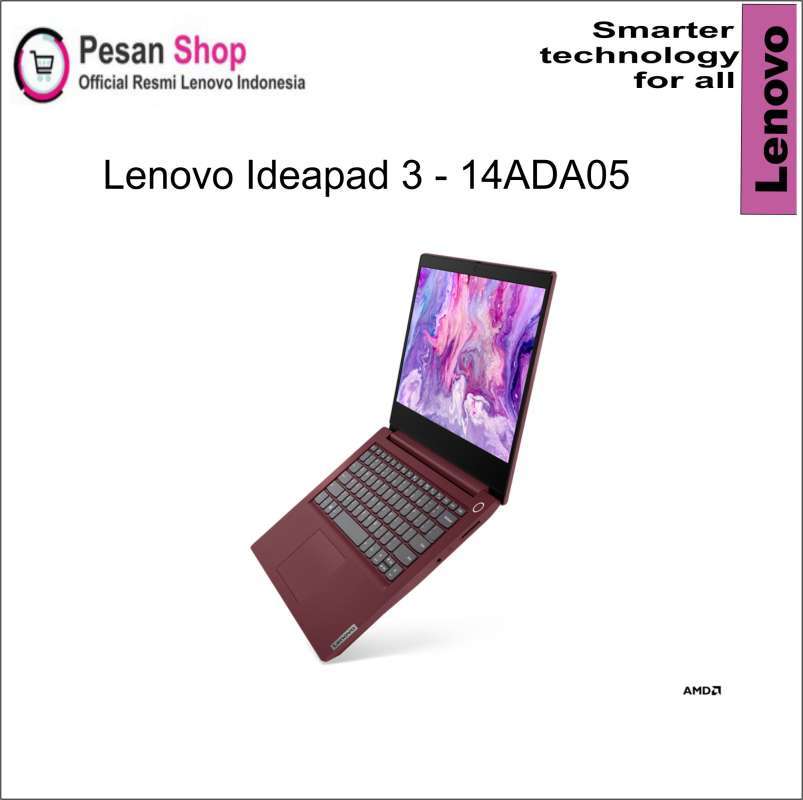 Jual Lenovo ideapad 3 14ADA05/AMD 3020e/Ram 4 GB DDR4/SSD