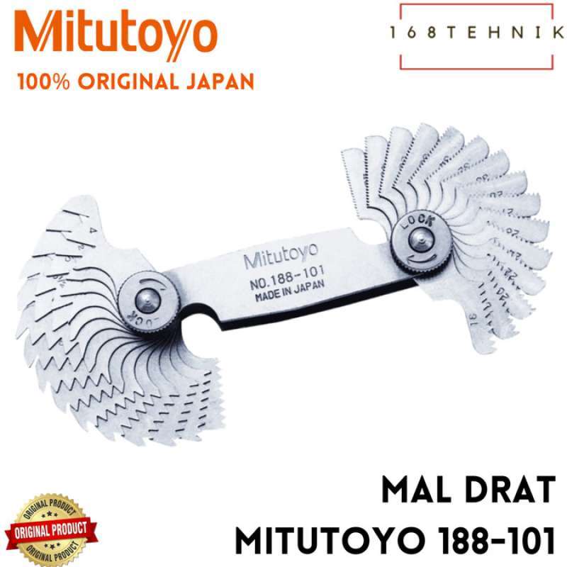 Promo MAL DRAT MITUTOYO 188101 THREAD PITCH GAUGE / SCREW PITCH GAGE