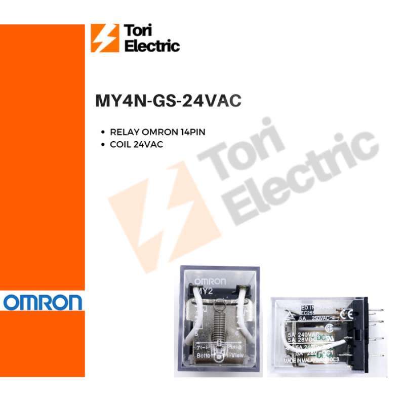 Promo Omron Relay My4N-Gs-24Vac My4N Gs 24Vac My4Ngs 24Vac 100% Ori ...