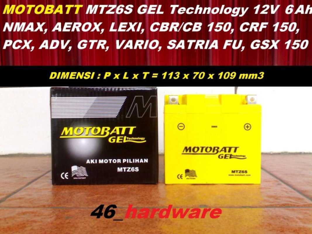 Promo AKI MOTOBATT MTZ6S GEL 12V 6Ah NMAX AEROX LEXI VARIO PCX FU GSX