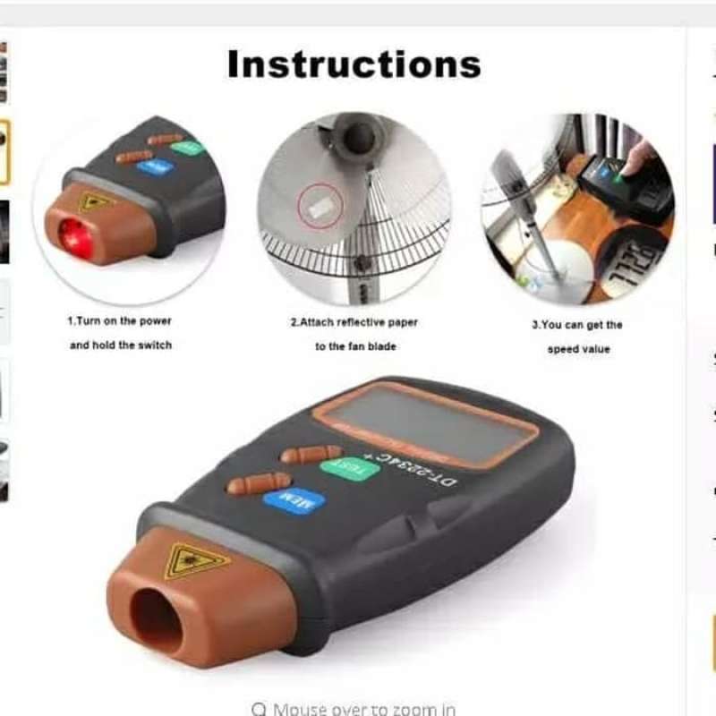 Promo Digital Laser Tachometer Rpm Alat Ukur Kecepatan Putaran Dt-2234c ...