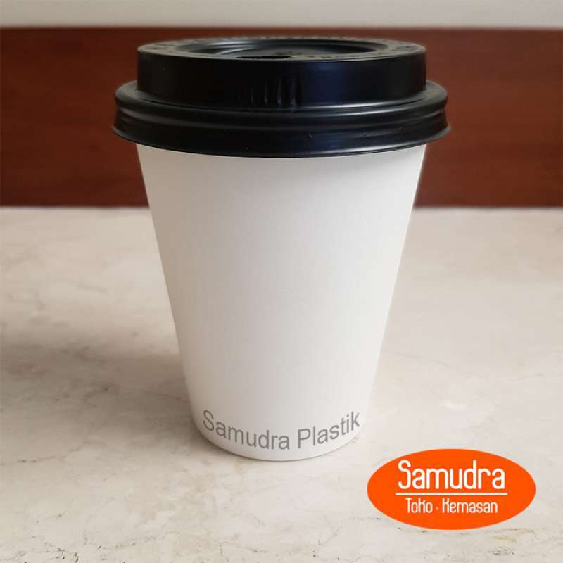 Promo Set Paper Cup 8 Oz + Tutup + Stirer @100 / Gelas Kertas Kopi ...
