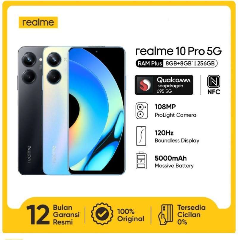 Jual Realme 10 PRO 5G Smartphone [ 8GB/128GB ] - 8/256GB Black di ...