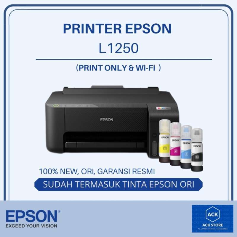Jual Printer Epson EcoTank L1250 Print Only Wireless WiFi - Include ...