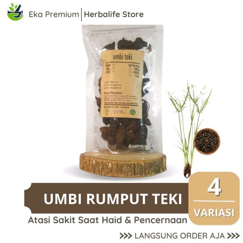 Promo Umbi Rumput Teki Kering Asli Rimpang Murni Organik Ramuan Herbal
