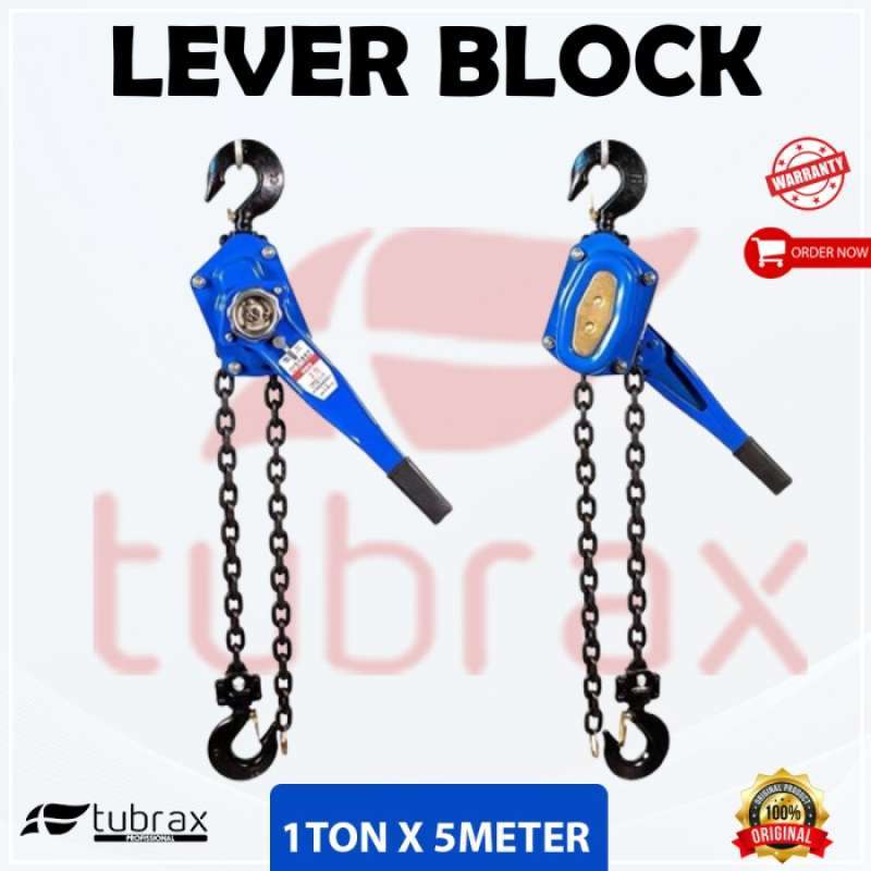 Jual Tubrax Lever Block 1 Ton 5 Meter Lifting Hoist Kerekan Rantai 1Ton