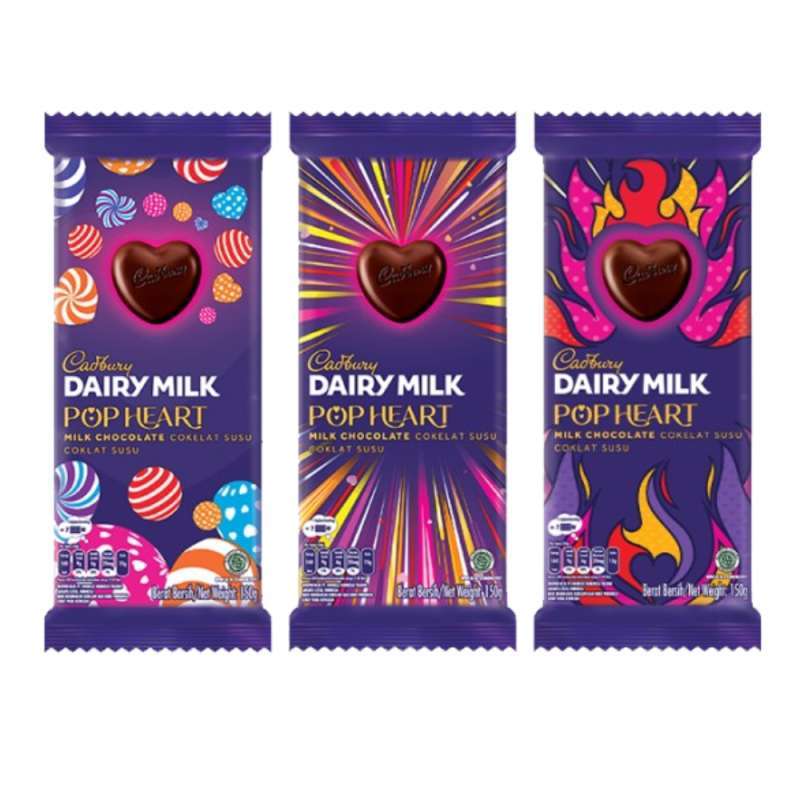 Jual Cadbury Dairy Milk Pop Heart Cokelat Susu 150gr Di Seller Aneka