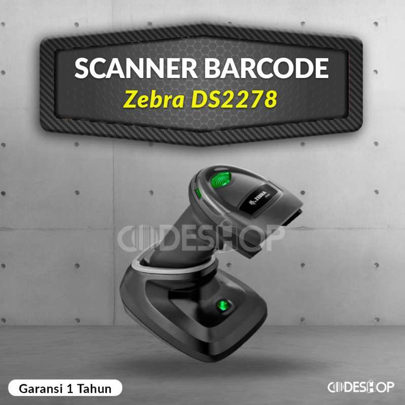 Jual Scanner Barcode Zebra DS2278 Cordless Imager 1D 2D Wireless Auto