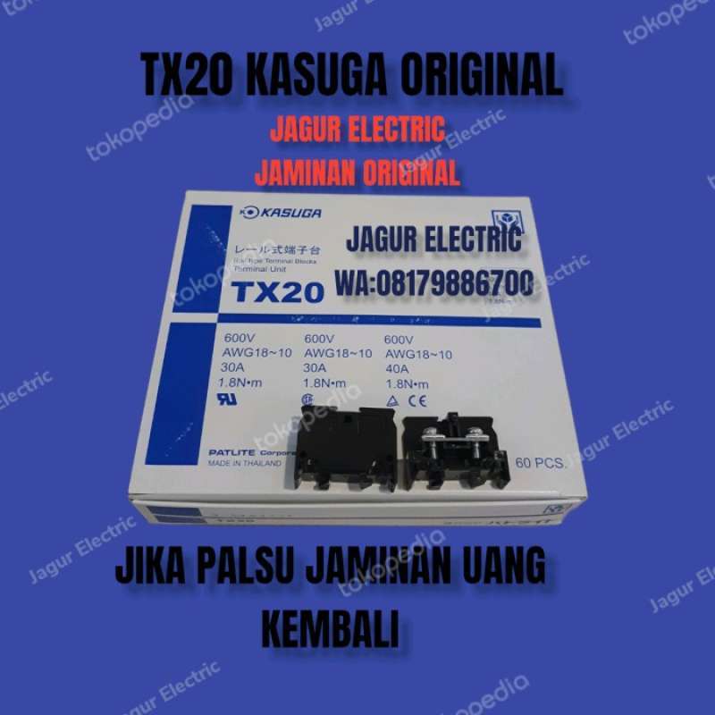 Jual Tx20/tx-20 Terminal Block Kasuga Original Isi 60 Pcs Di Seller ...
