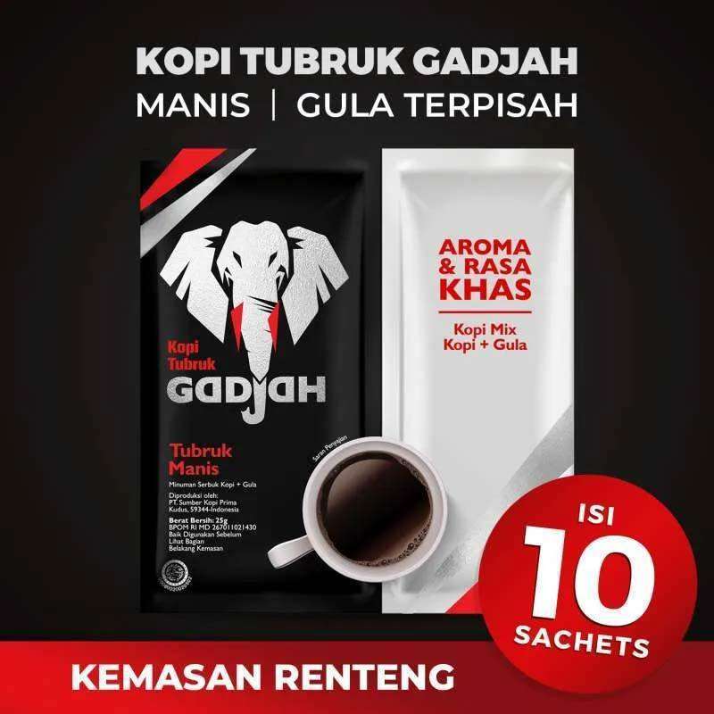 Promo Surabaya - Kopi Tubruk Gadjah Manis Renteng - Bubuk Kopi Hitam 10