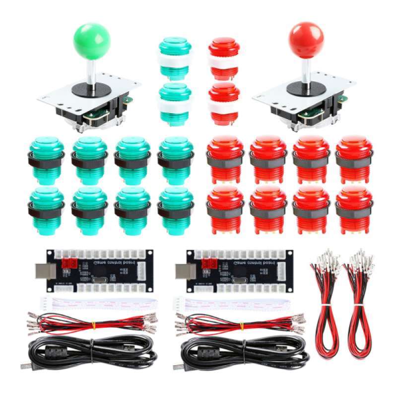 Jual 2 Player Led Arcade Games Diy Parts Kit+encoders+arcade Joysticks ...