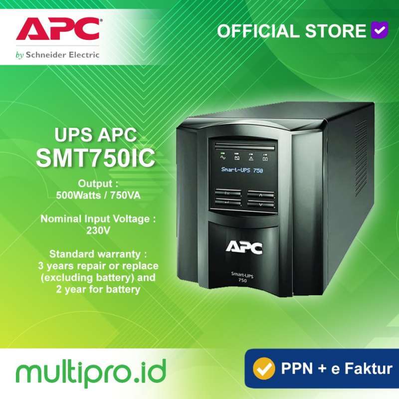 Jual UPS APC SMT750iC Smart Connect UPS Tower 750va 500watt LCD di