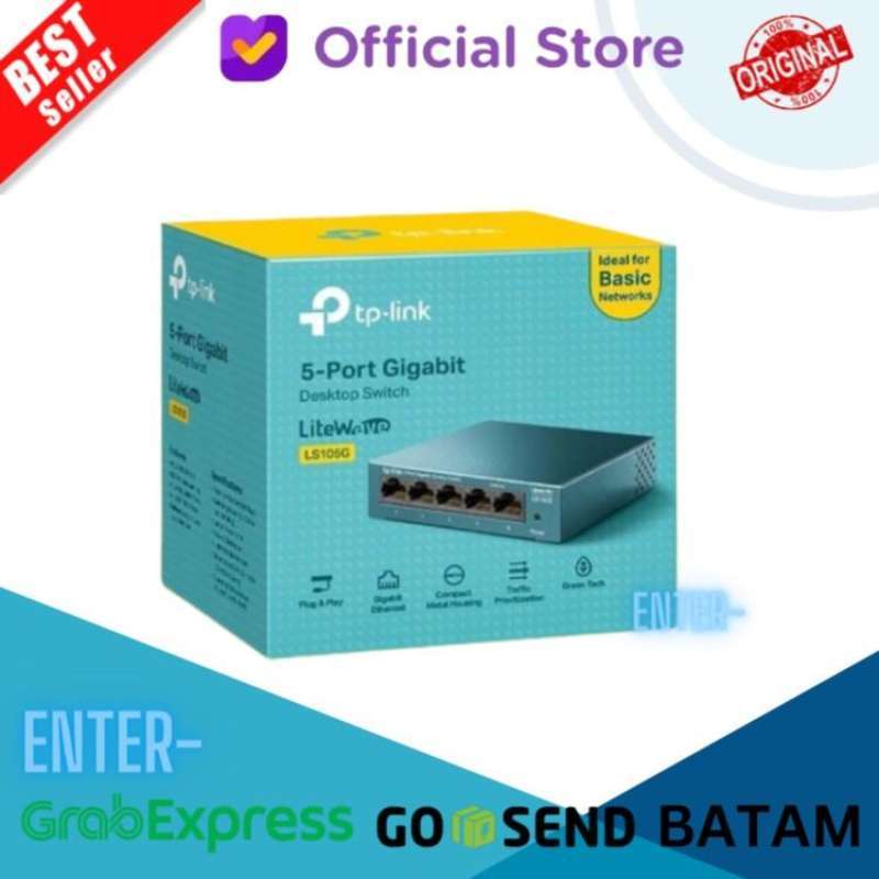 Jual Tp-link TL-LS105G 5-port Gigabit Desktop Network Switch di Seller