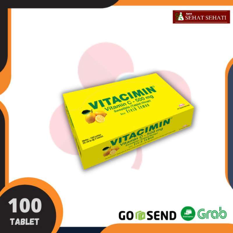 Promo Vitacimin Vitamin C 500mg 1 Box 100 Tablet Rasa Lemon Diskon 33
