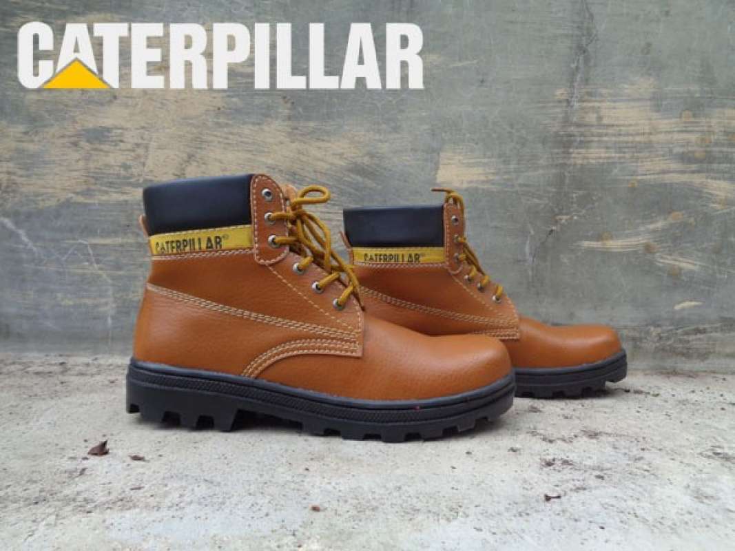 Jual safety shoes Sepatu Caterpillar Safety Boots Bromo Warna Coklat