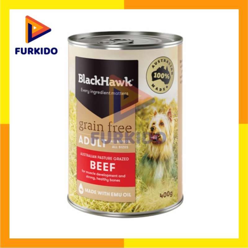 Promo Blackhawk / Black Hawk Dog Food Can Grain Free 400gr / Wet Food