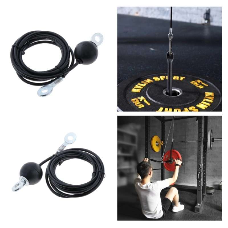 Jual 2x Steel Wire Cable Fitness Gym Equipment Pulley LAT Pulldown Replacement Cable di Seller