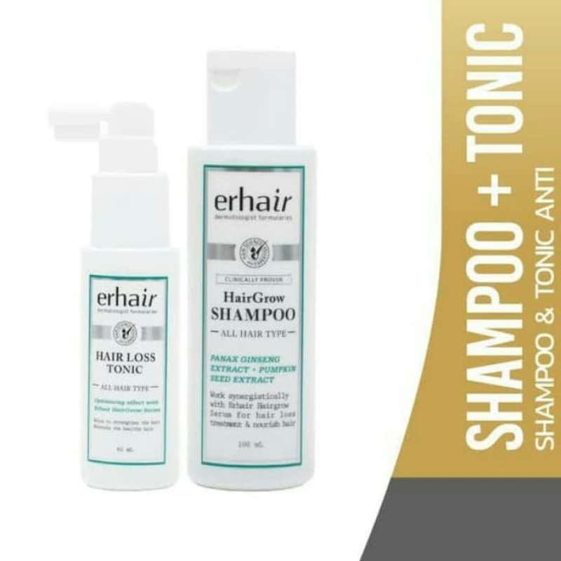 Jual erha erhair value pack hairgrow shampoo 100ml dan hair loss tonic