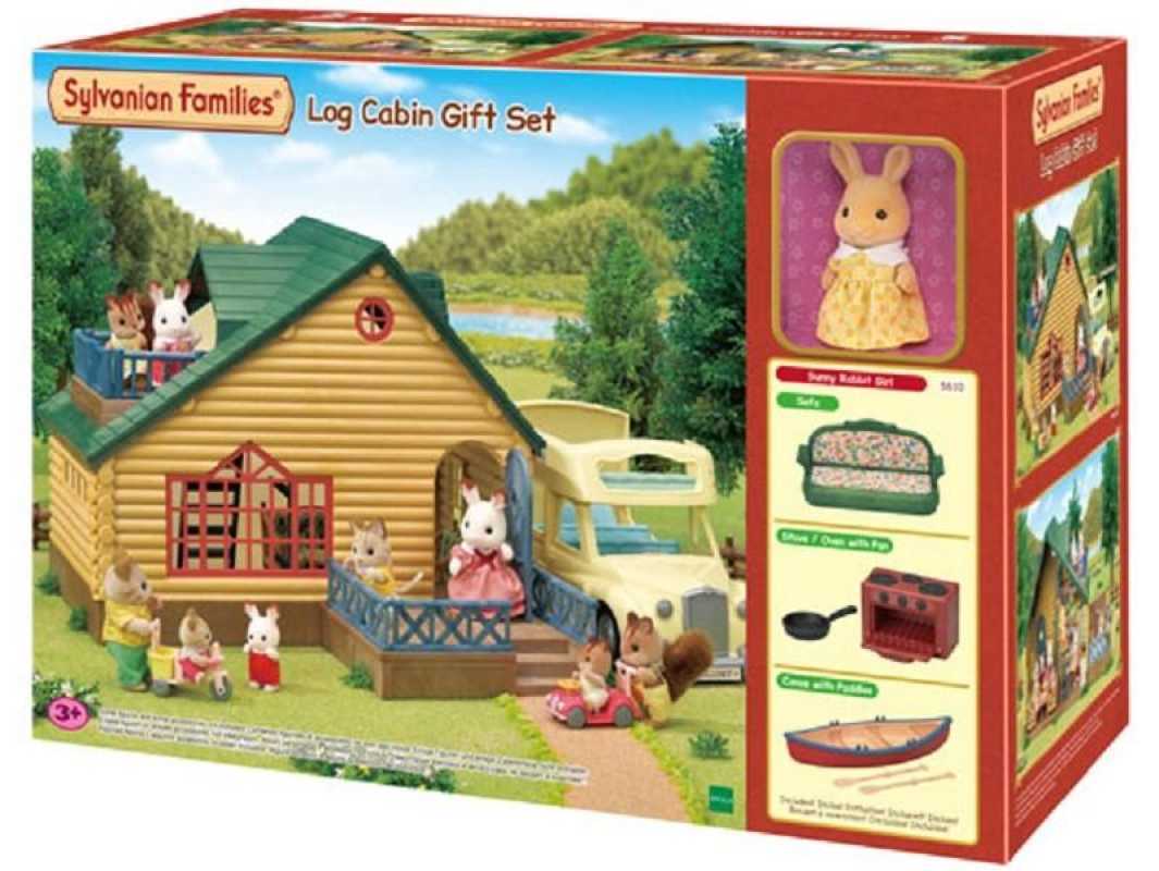 Promo Mainan Koleksi Sylvanian Families Log Cabin Gift Set Green Roof Diskon 10 di Seller
