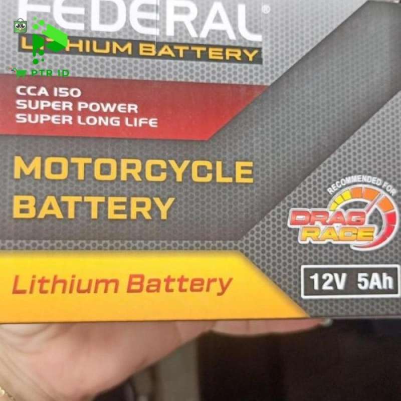 Promo AUZ FEDERAL AKI LITHIUM MOTOR 12V 5AH LITHIUM BATTERY AKI MOTOR