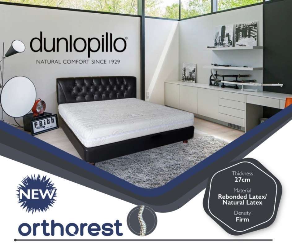 Promo Dunlopillo Full Set Kasur Full Latex Orthorest 27 Cm + Bedframe