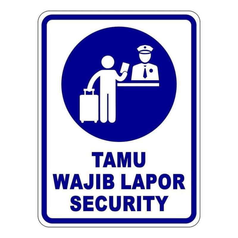 Rambu Security Jual Rambu Plang Tamu Wajib Lapor Security 45cm x 60cm Plat Alumunium ...