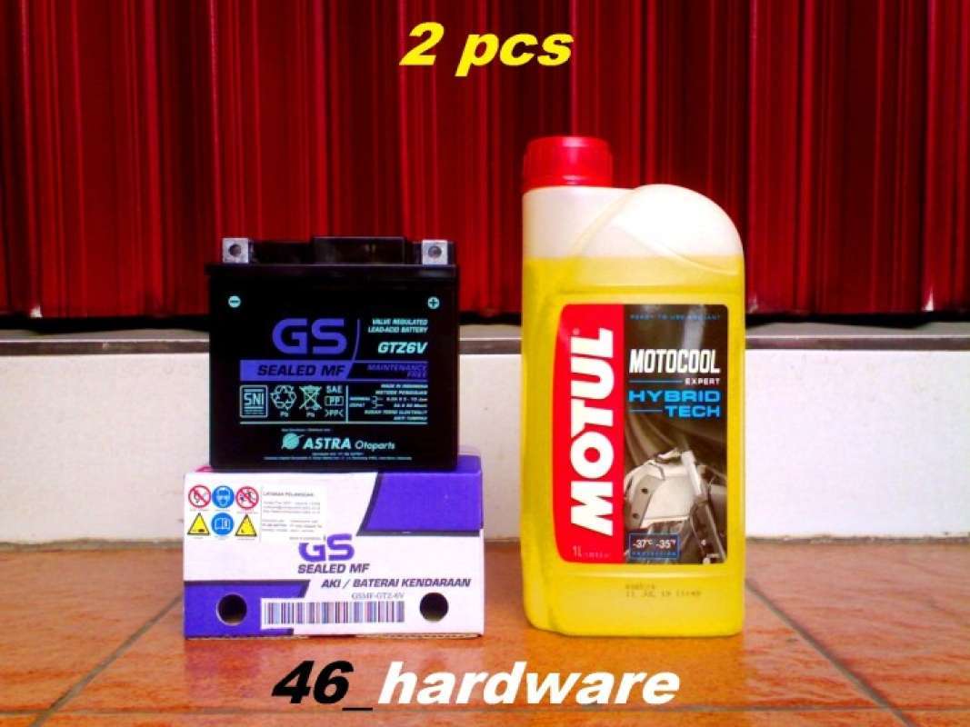 Jual Aki Gs Sealed Mf Gtz6v 12v 5ah Motul Motocool Vario Pcx Adv Fu Gsx