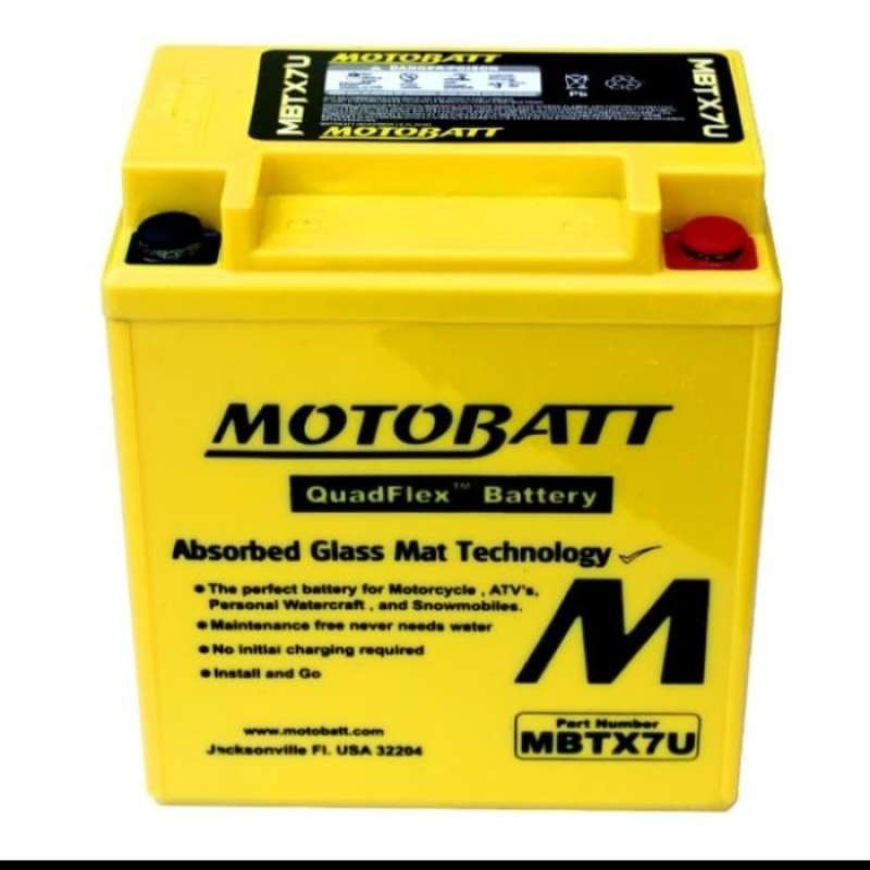 Jual Aki Motor Yamaha Nmax Motobatt Mbtx7u Aki Kering / Aki Gel. Di