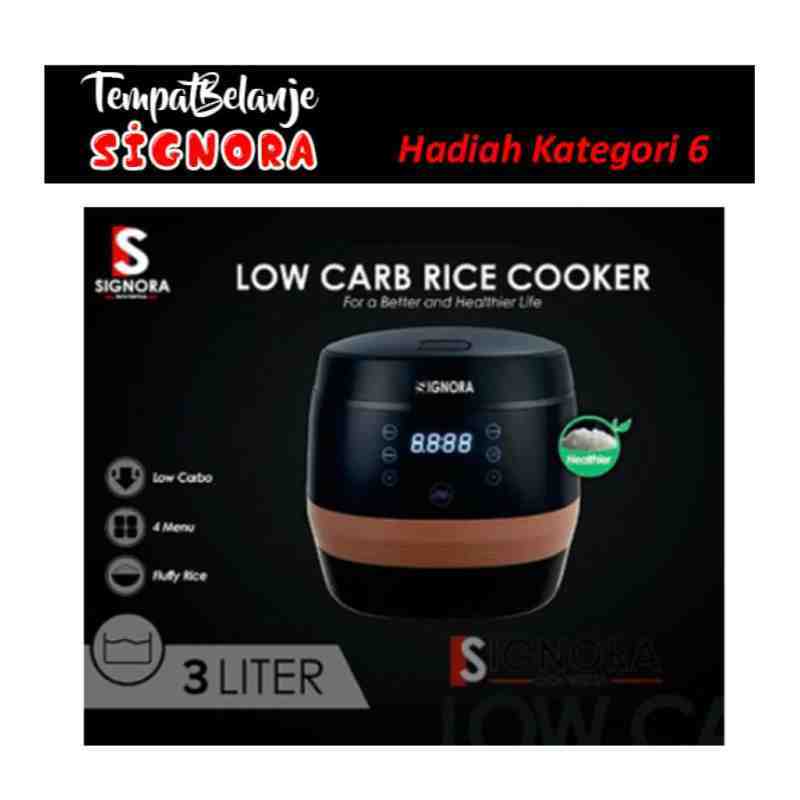 Jual Signora Rice Cooker Low Carb Carbo 3 liter 3LT lt rendah