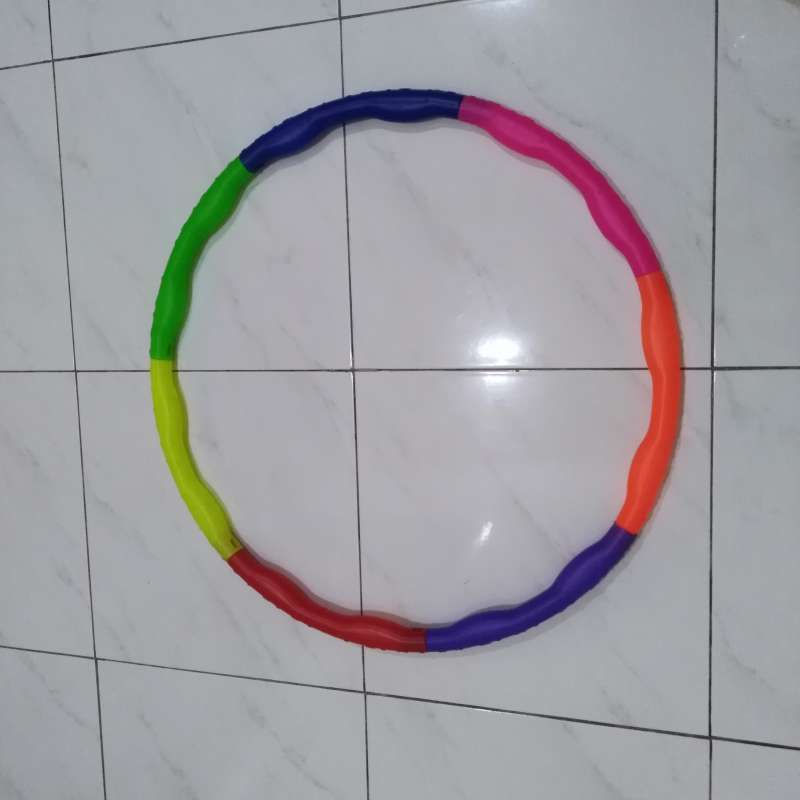 Jual Permainan Holahop / Hula hoop Plastik Warna Warni diameter 80cm di