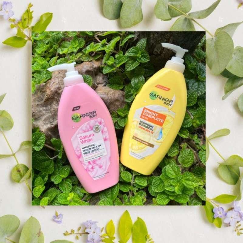 Jual Garnier Bright Complete Extra Sakura White Serum Milk UV Body