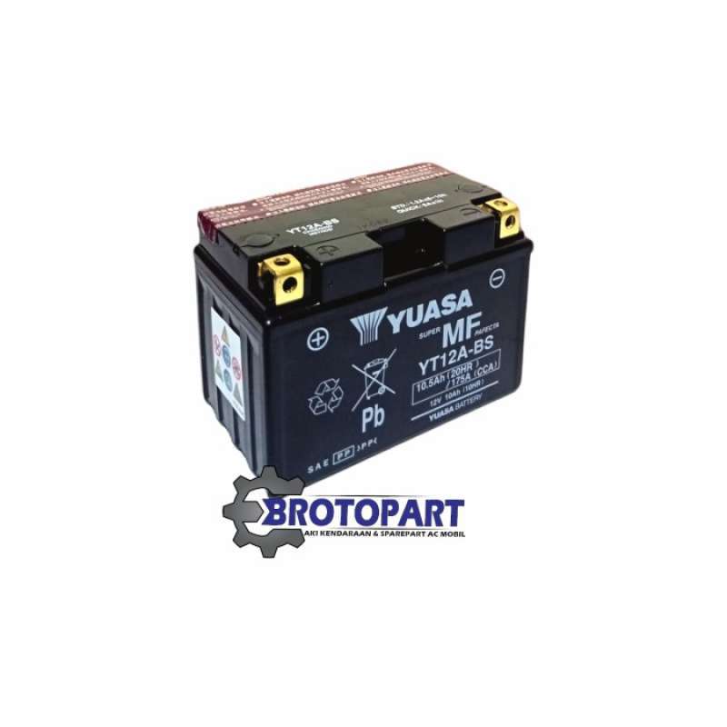 Jual Aki Motor Kawasaki Er6n, Er6f, Ninja 650, Ninja 1000 Yuasa Yt12a
