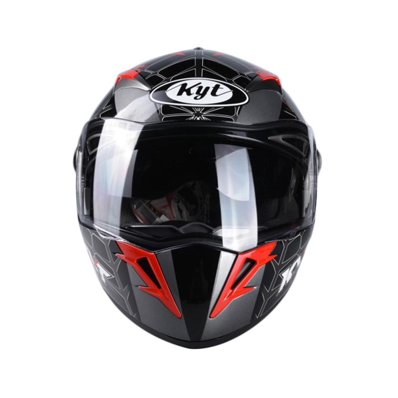 Jual KYT Alpha Venom Spider Helm Full Face Bk/Bk/Red Online April