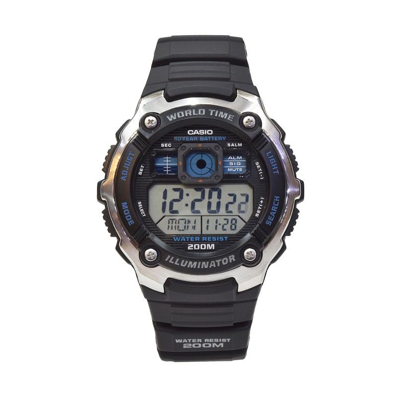 jual casio standard ae 2000w 1avdf jam tangan pria hitam jual casio standard ae 2000w 1avdf jam tangan pria hitam