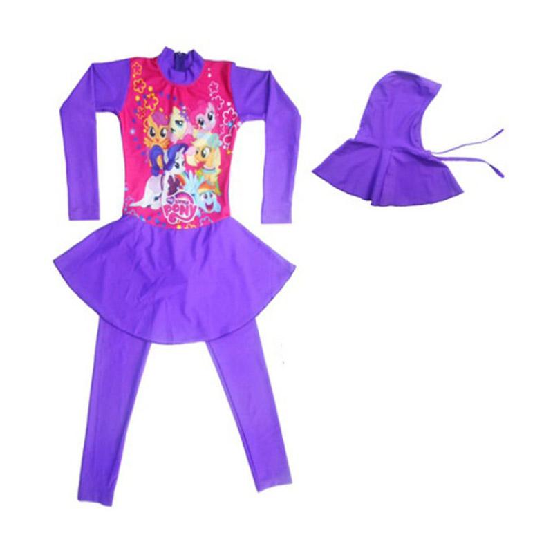 Jual Nice Motif Pony Baju Renang ABG Muslim Ungu Online Jual Nice Motif Pony Baju Renang ABG Muslim Ungu Online