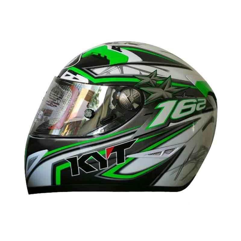 Jual KYT C5 Fadli Replica Helm Full Face Hijau Putih di Seller