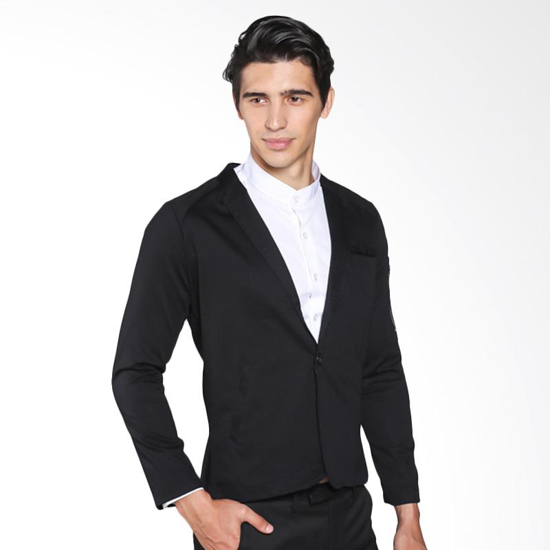 Jual VM Semi Jas Slimfit Polos BLZ 185 Blazer Hitam Jual VM Semi Jas Slimfit Polos BLZ 185 Blazer Hitam