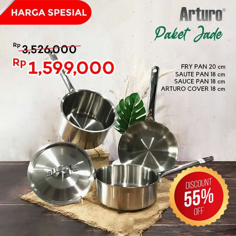 Jual Panci Set Arturo Jade Cookware Set Stainless Steel Di Seller