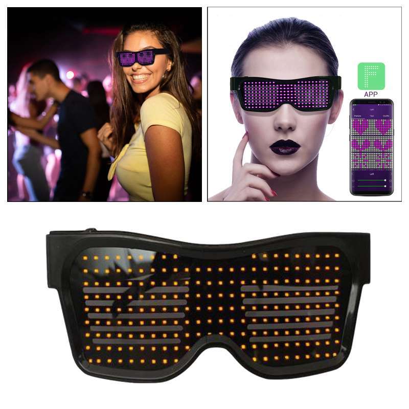 Led Glasses With Api Jual Bluetooth LED Glasses APP Control for Raves Fun Birthday Costumes ...