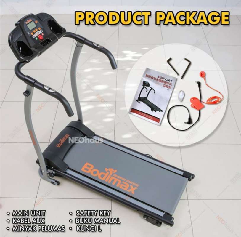 Promo Bodimax Treadmill Elektrik/Running Machine/Alat Fitness Gym