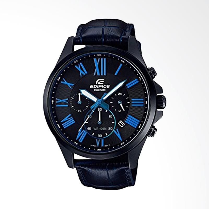 Jual CASIO EDIFICE Chronograph Genuine Leather Jam Tangan 