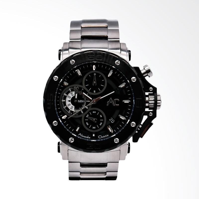 jual alexandre christie sport black stainless steel jam tangan pria black silver acf jual alexandre christie sport black stainless steel jam tangan pria black silver acf