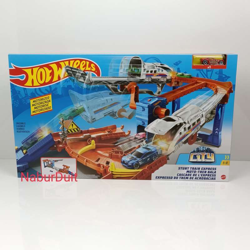 Promo Hot Wheels Stunt Train Express Original Mattel Hotwheels Diskon