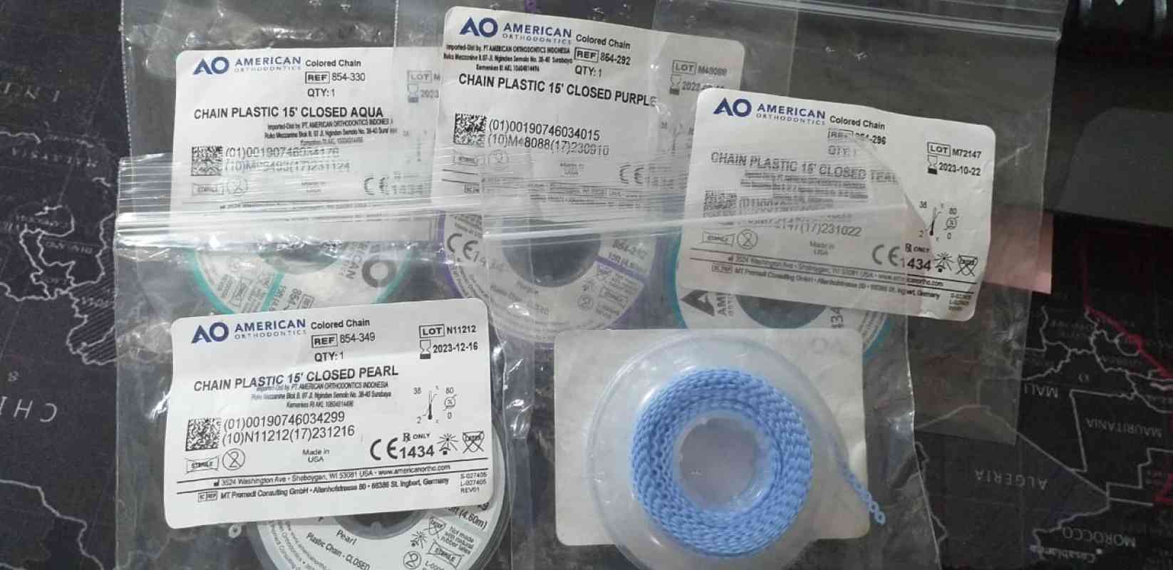 Jual Power Chain American Orthodontic AO Aqua 50cm di Seller Darma Medika Darma Medika Blibli