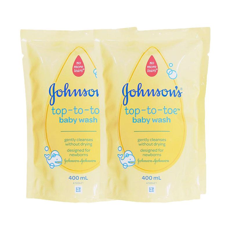 Jual Johnson's Baby Wash Top To Toe Refill Sabun Cair 400 ml [ Paket