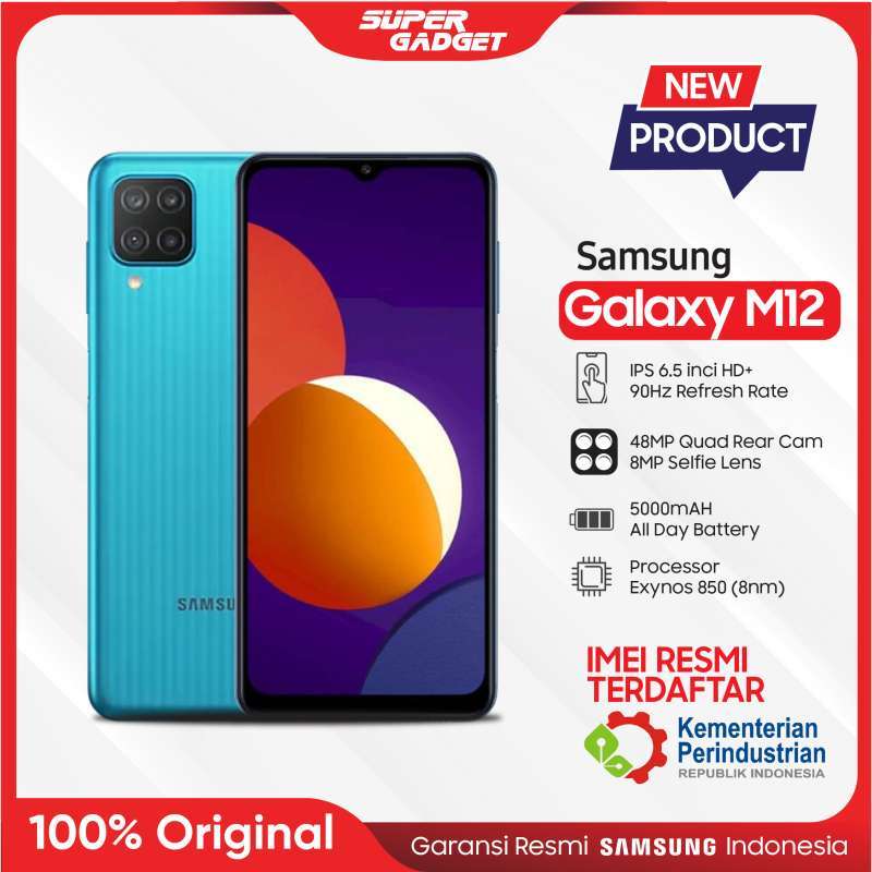 Jual Samsung M12 3/32 GB Mediatek Android RAM 3 ROM 32 Resmi SEIN ...