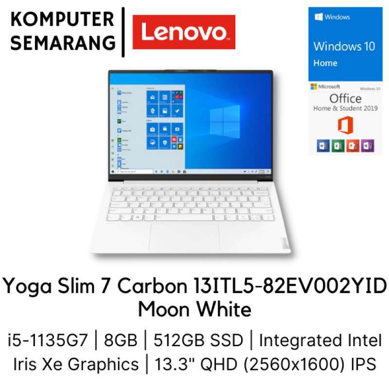 Jual Lenovo Yoga Slim 7 Carbon 13-2YID i5 1135G7 8GB 512ssd Iris XE W10
