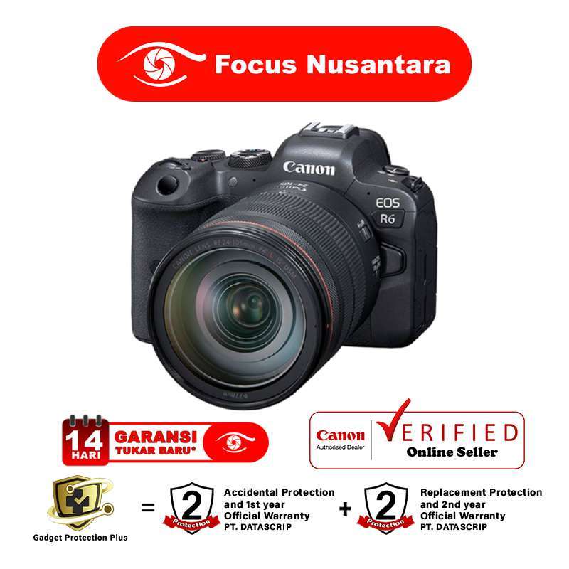 Jual FOCUS NUSANTARA CANON EOS R6 Kit 24105mm f/4 L IS USM di Seller